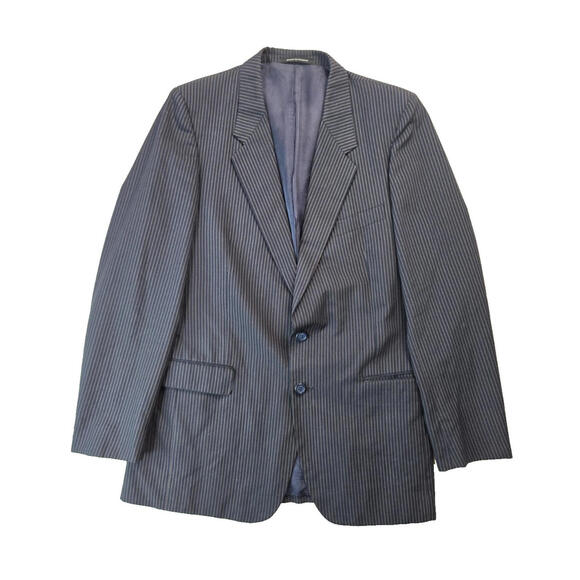 Yves Sain Laurent Vintage Black Pinstripe Blazer Suit Jacket Mens Size Medium M